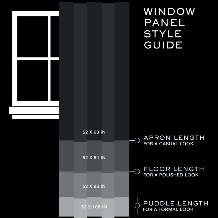 Pure White Cotton Blackout Pleated Curtain Panel 52" x 108"