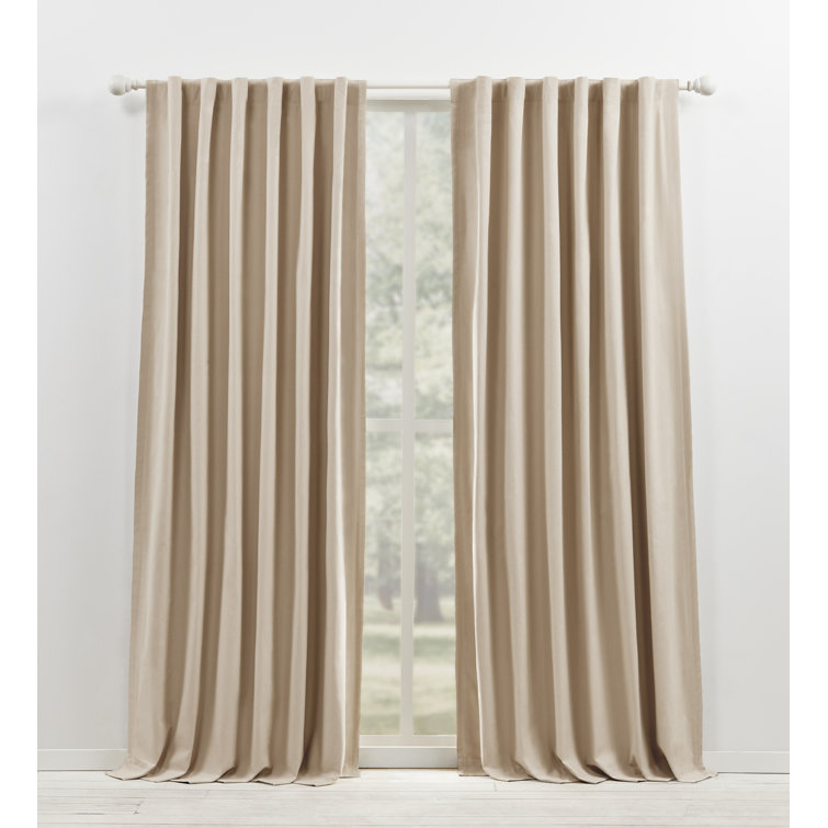 Taupe Cotton Blackout Curtain Panel 52" x 84"