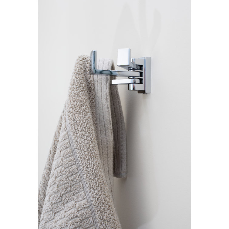 Polished Chrome Modern Triple Pivoting Robe Hook