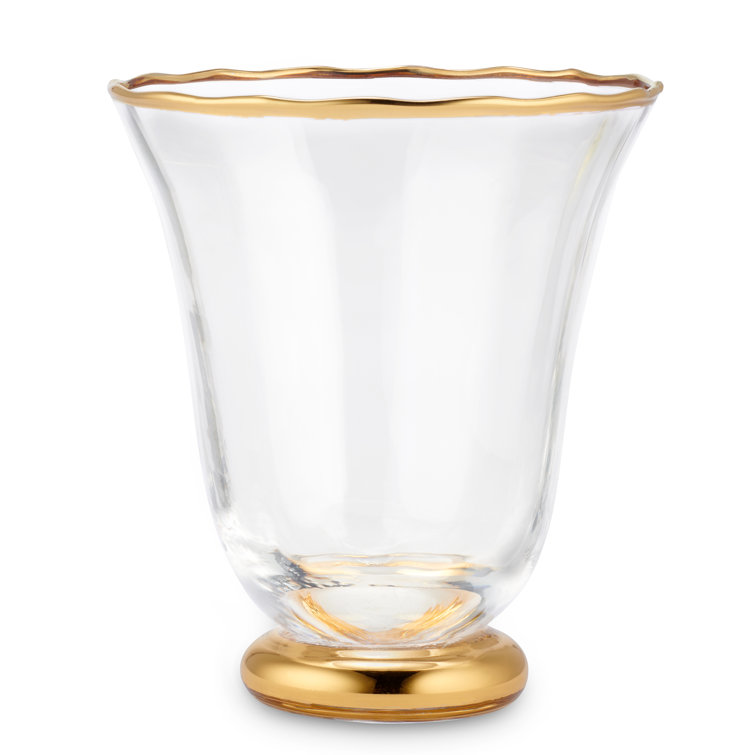 Sophia Gold-Rimmed Crystal Tumbler Set of Four