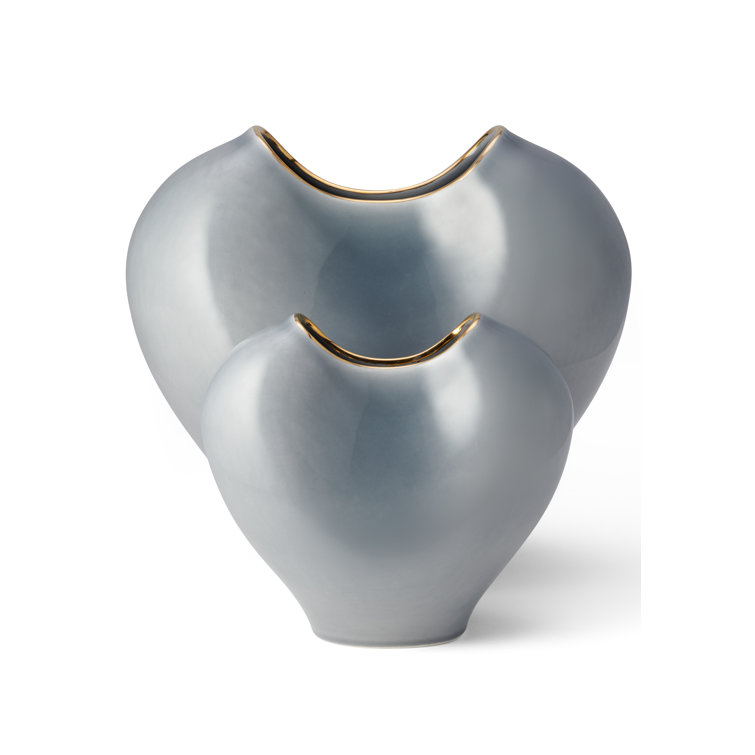 Handcrafted Gray Ceramic Novelty Table Vase