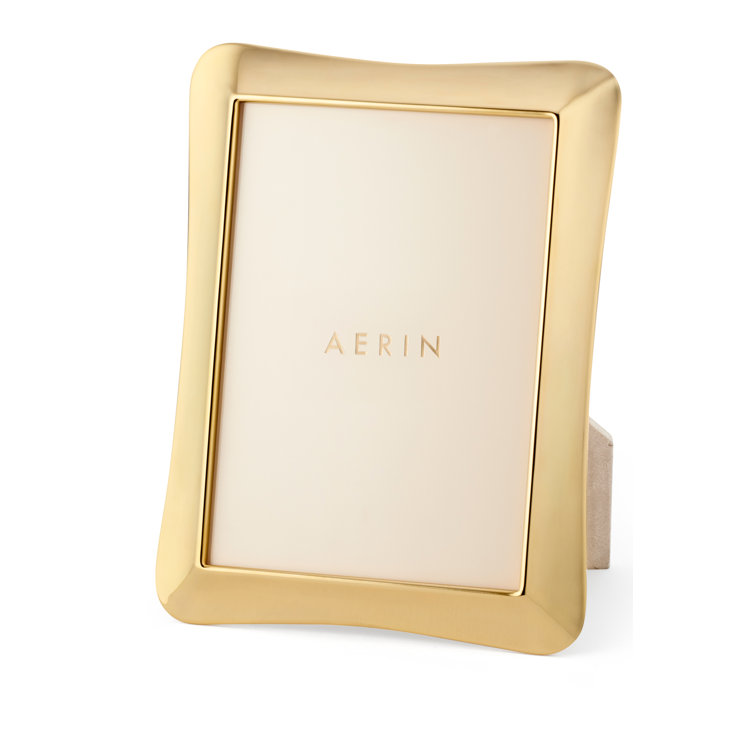 Gold Metal and Glass 4'' x 6'' Picture Frame