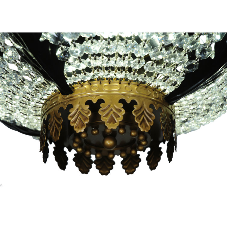Elegant Black Crystal 3-Light Globe for Indoor/Outdoor Use