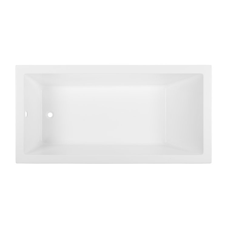 Voltaire 36" White Acrylic Drop-In Bathtub