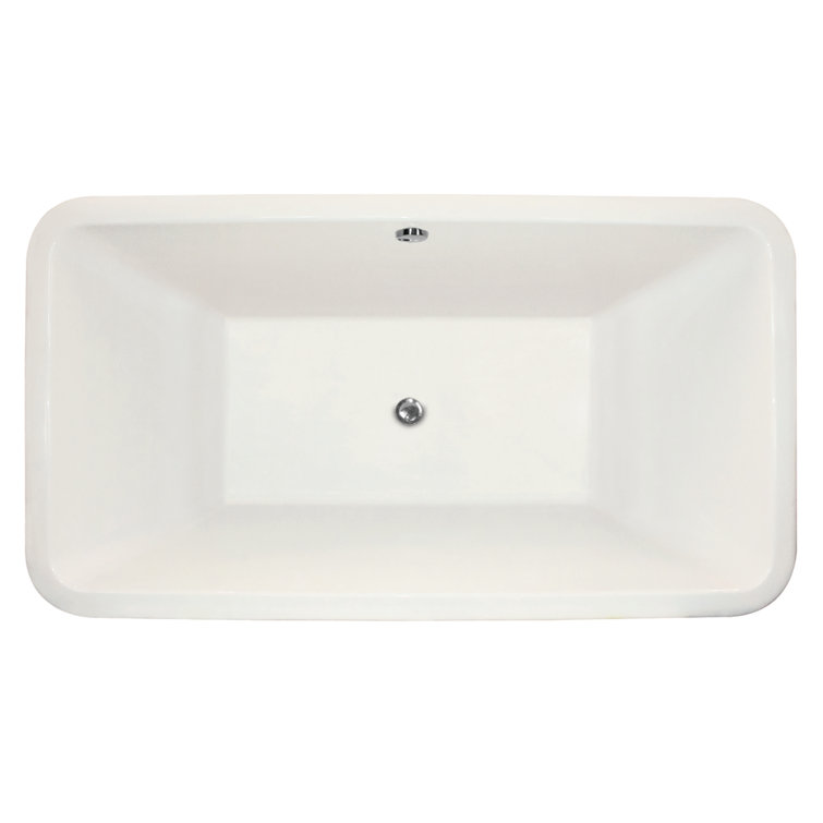 Rockwell 70'' Glossy White Freestanding Acrylic Bathtub