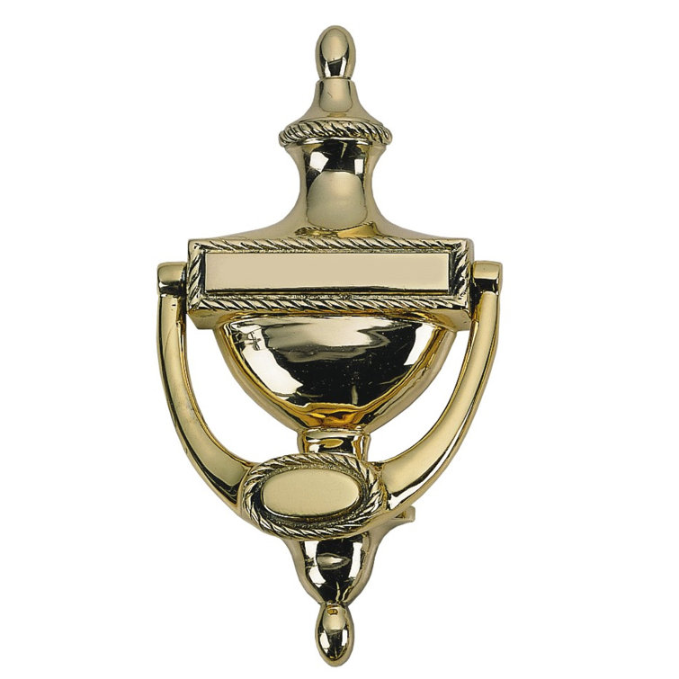 Antique Brass Georgian Style Rope Trimmed Door Knocker
