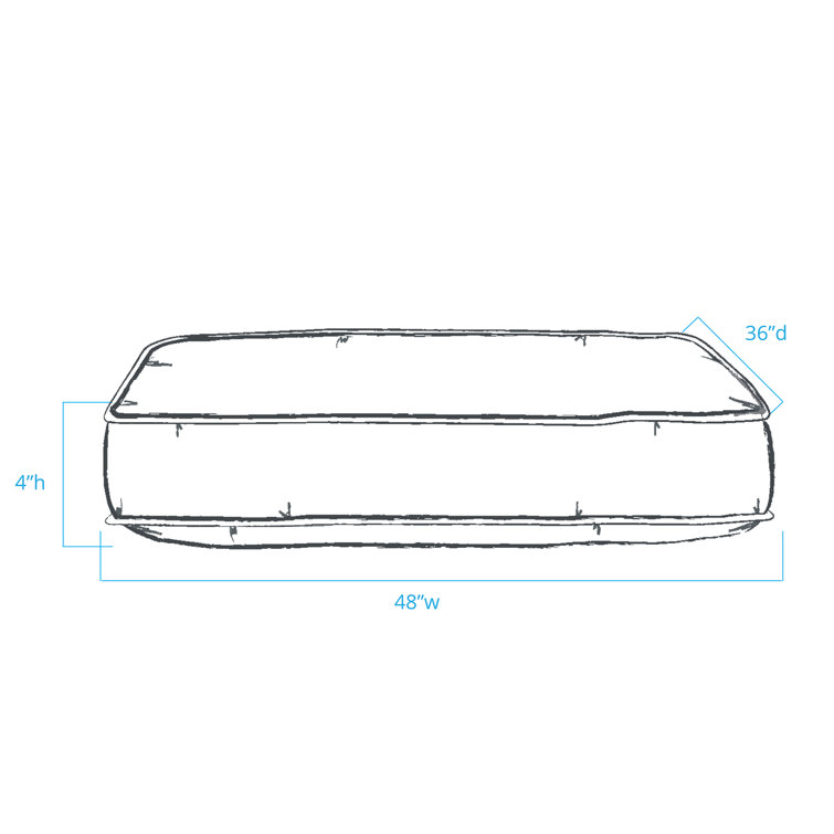 Large Blue Orthopedic Elevated Canvas Dog Bed
