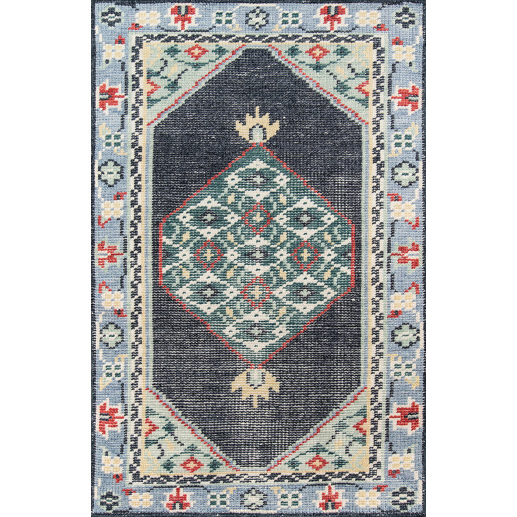 Ophelia Multicolor Hand-Knotted Wool and Cotton Area Rug