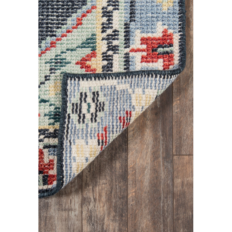 Ophelia Multicolor Hand-Knotted Wool and Cotton Area Rug