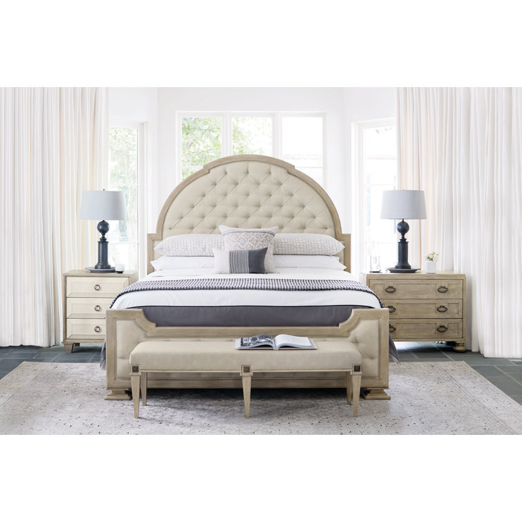 Santa Barbara 39" Antique White Travertine & Oak Bachelor's Chest