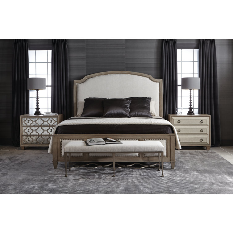 Beige Oak and Ash Transitional 3-Drawer Nightstand