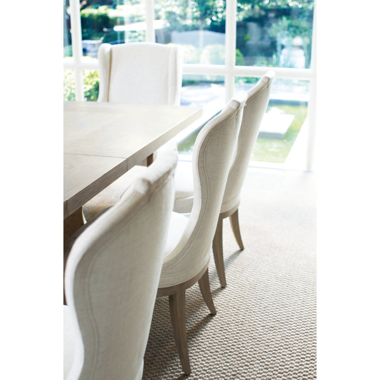 Santa Barbara Beige Linen Upholstered Parsons Side Chair