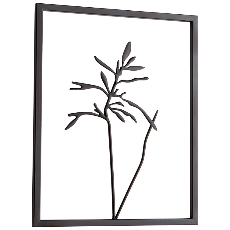 Graphite Iron Branch Silhouette Wall Decor, 16 x 20 Inches