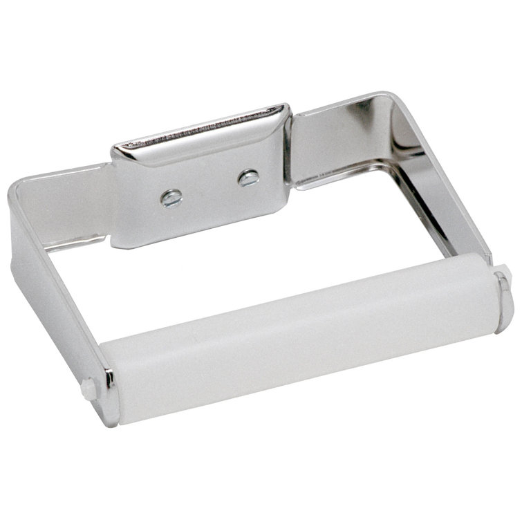 Chrome Wall Mounted Toilet Paper Holder with Plastic Roller