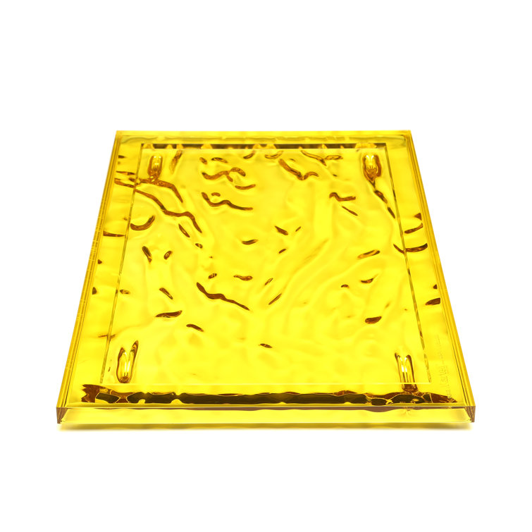 Crystal Dune 18'' Wide Semi-Transparent Polycarbonate Tray