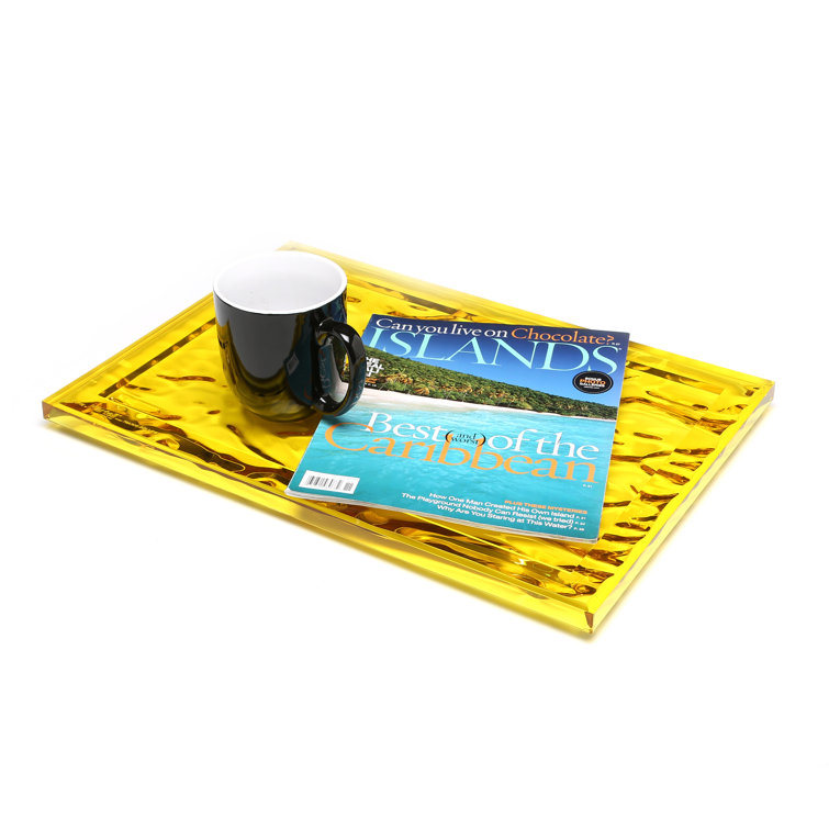 Crystal Dune 18'' Wide Semi-Transparent Polycarbonate Tray