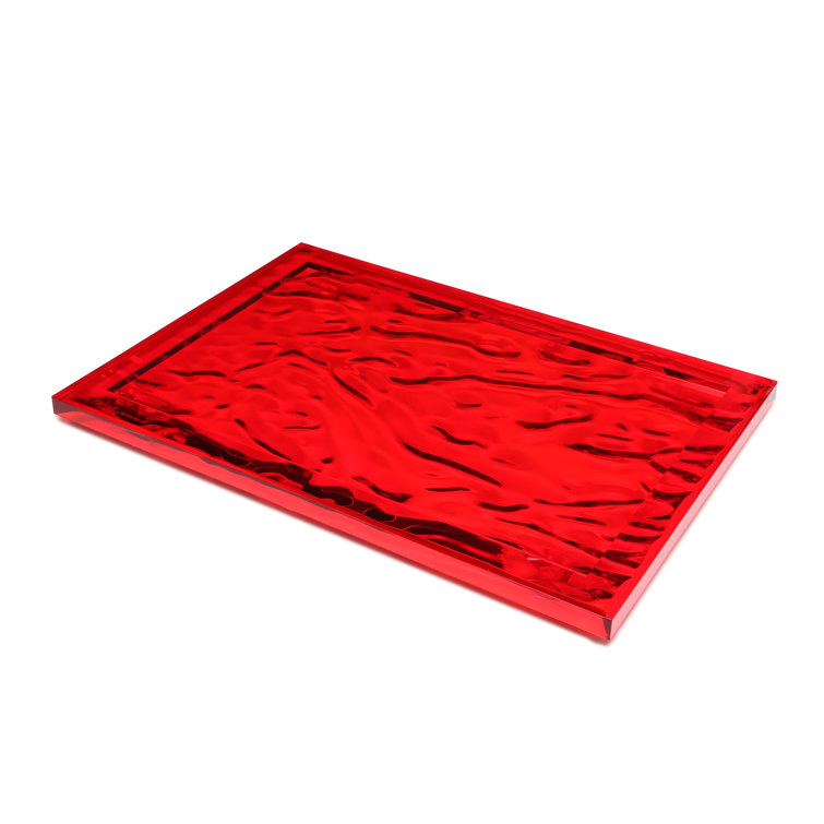 Crystal Dune 18'' Wide Semi-Transparent Polycarbonate Tray