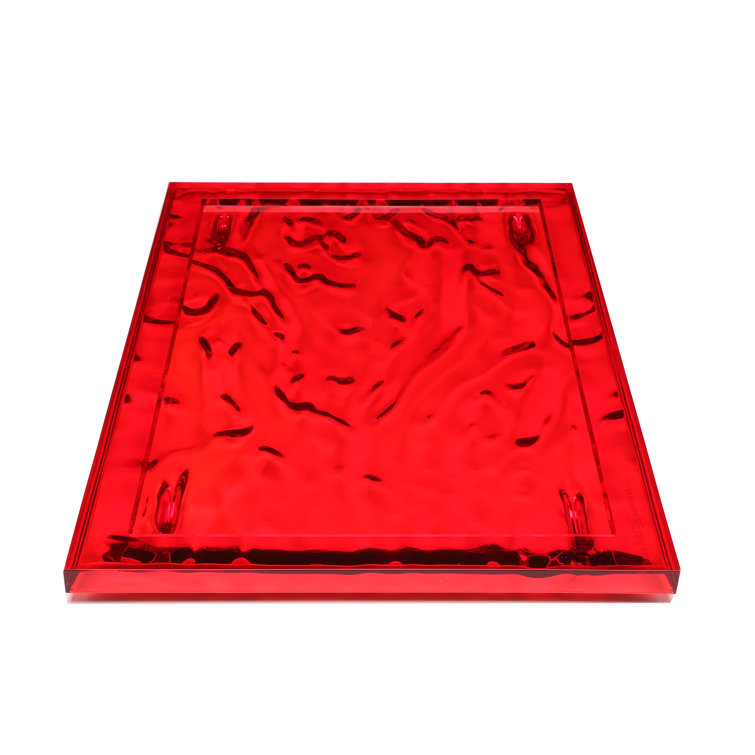 Crystal Dune 18'' Wide Semi-Transparent Polycarbonate Tray