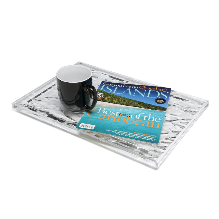 Crystal Dune 18'' Wide Semi-Transparent Polycarbonate Tray