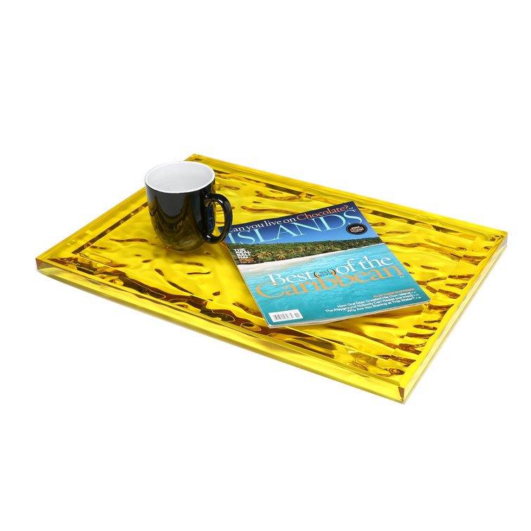 Crystal Dune 18'' Wide Semi-Transparent Polycarbonate Tray