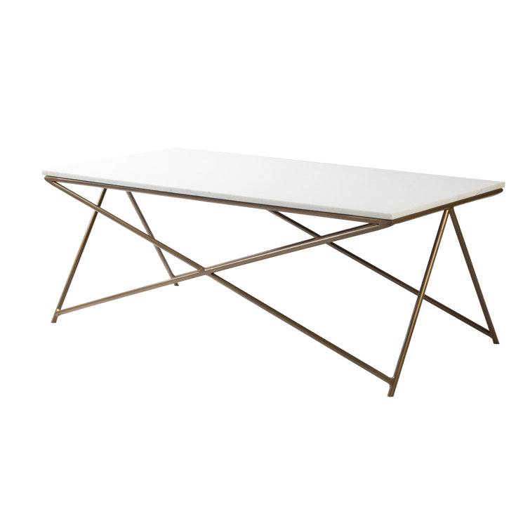Norah Rectangular Marble 47" Modern Coffee Table