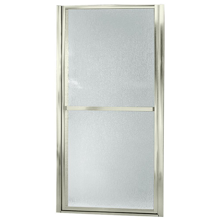 Nickel Frameless Privacy Rain Glass Pivot Shower Door