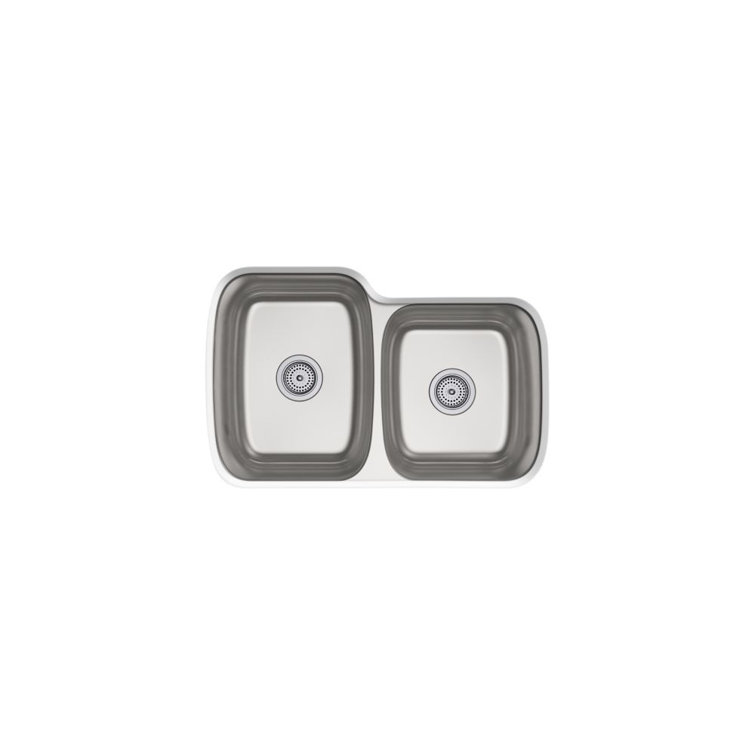 McAllister 31.75'' Stainless Steel Double Bowl Undermount Kitchen Sink