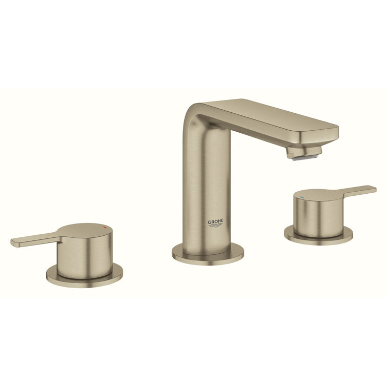 Sleek Modern 3-Hole Widespread Bathroom Faucet in Brushed Nickel