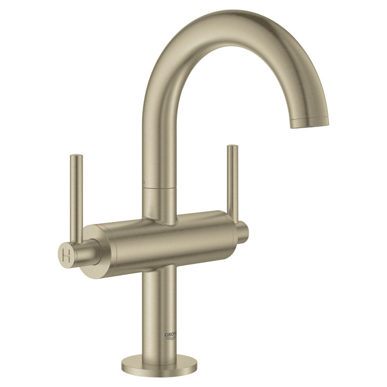 Elegance Brushed Nickel 2-Handle Modern Bathroom Faucet