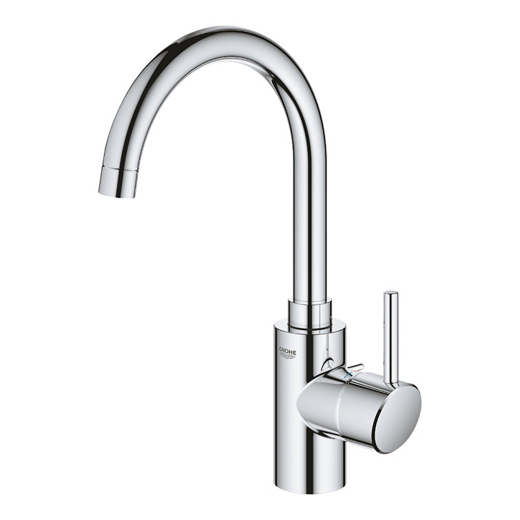 Sleek European Modern Single-Handle 11" Brushed Nickel Bathroom Faucet
