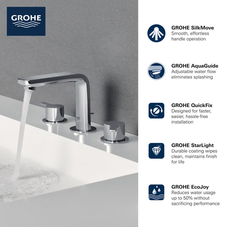 Lineare Minimalist Chrome Double-Handle Bathroom Faucet
