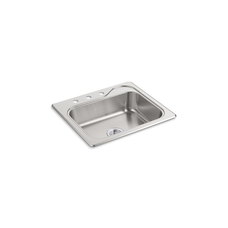 Southhaven 25'' Stainless Steel Single Bowl Kitchen Sink