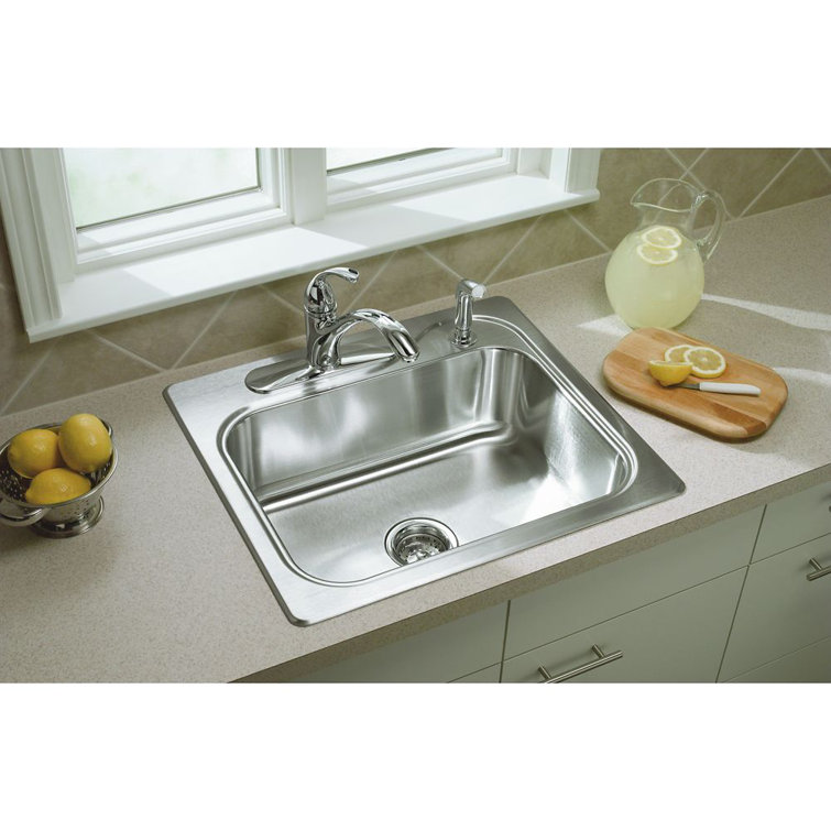 Southhaven 25'' Stainless Steel Single Bowl Kitchen Sink