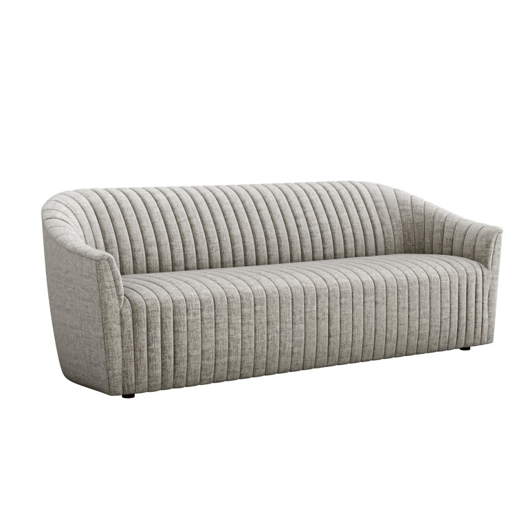 Feather Chenille 90'' Upholstered Sofa with Track Arms