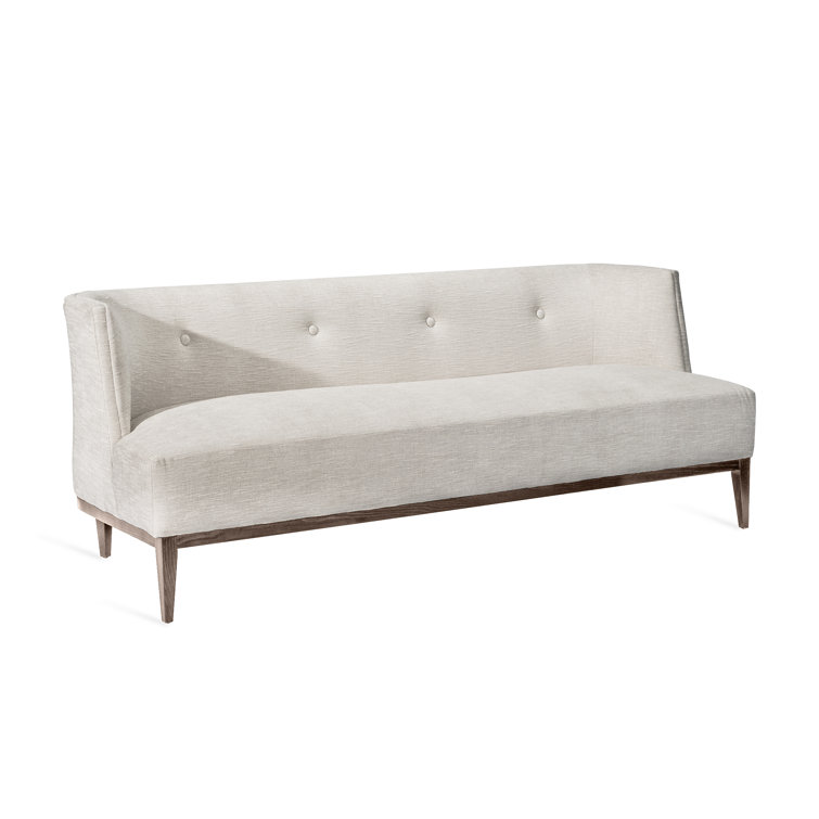 Pearl Fabric Armless Sofa with Wood Frame, 80.5"
