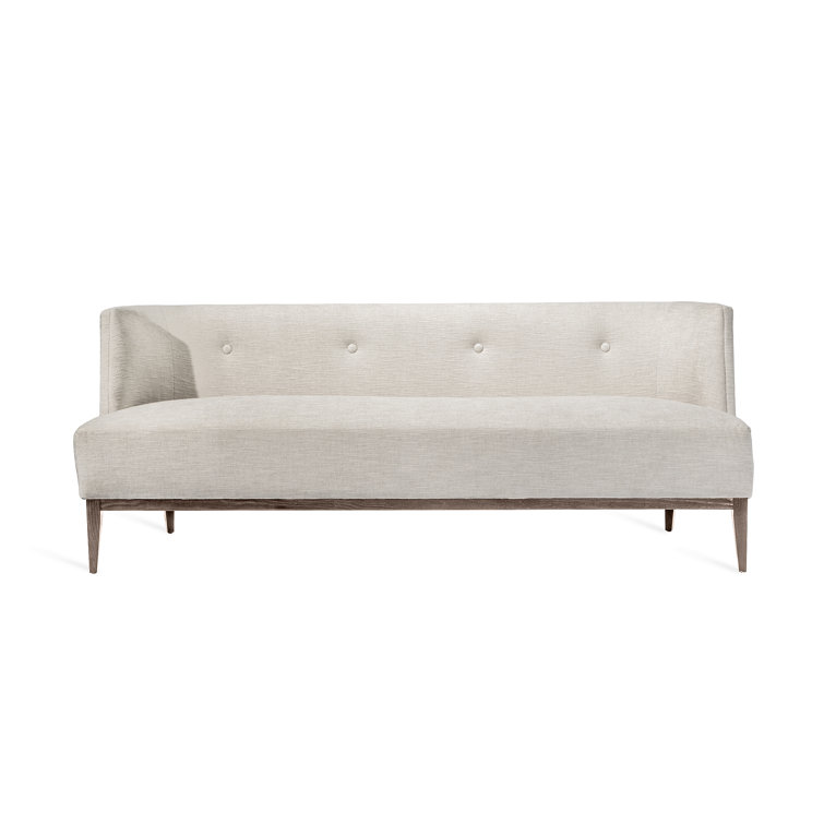 Pearl Fabric Armless Sofa with Wood Frame, 80.5"
