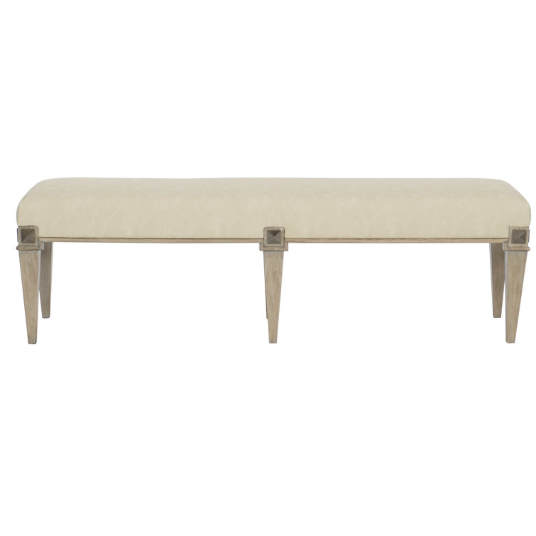 Santa Barbara 60'' Beige Upholstered Transitional Bench