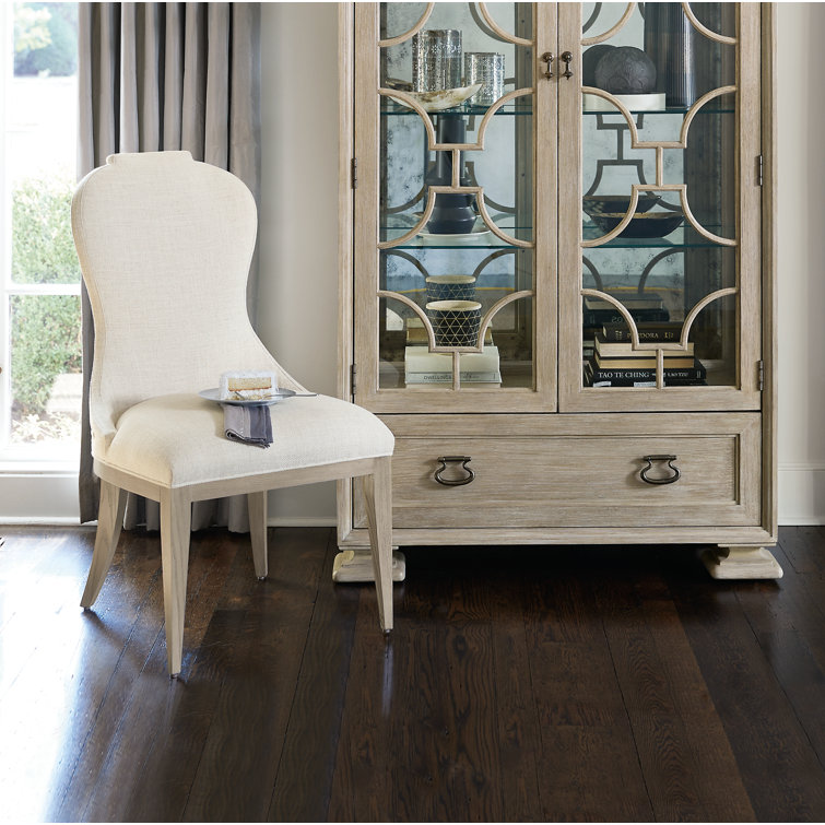 Santa Barbara Beige Linen Upholstered Parsons Side Chair