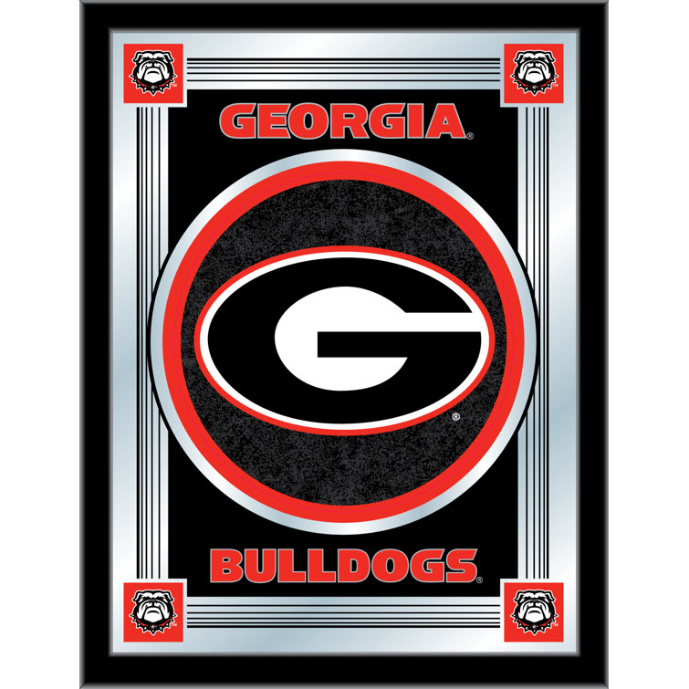 University of Georgia Black Wood Framed Logo Mirror