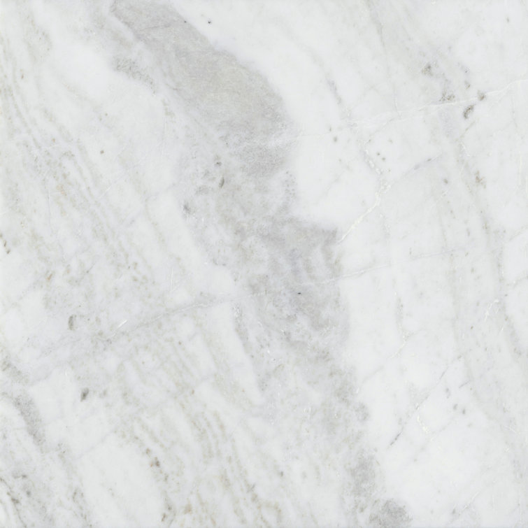 Kalta 24" x 24" White Polished Marble Tile