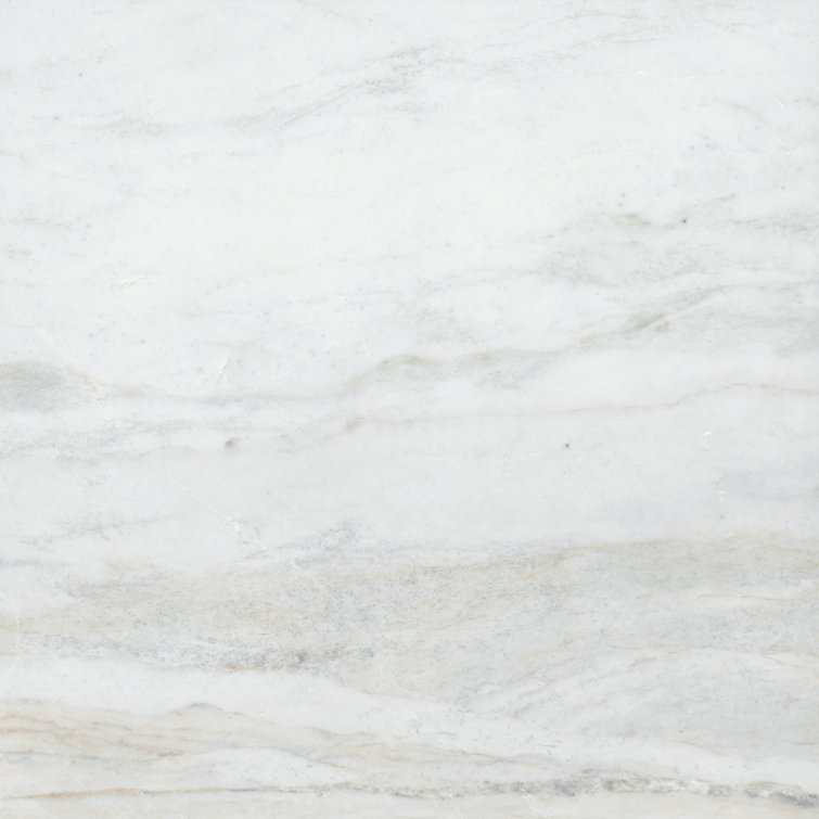 Kalta 24" x 24" White Polished Marble Tile