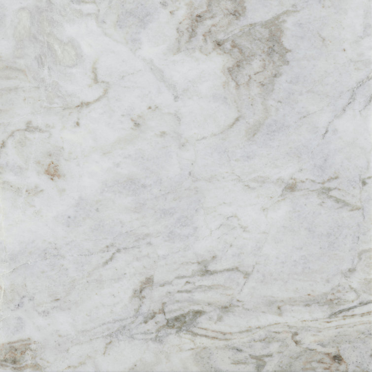 Kalta 24" x 24" White Polished Marble Tile