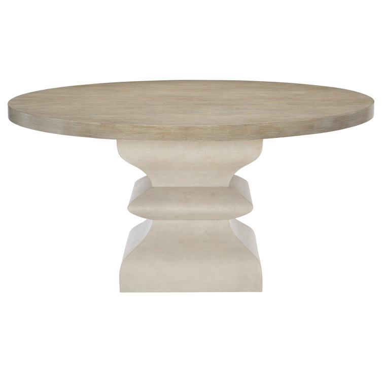 Santa Barbara Round Brown Wood Extendable Dining Table