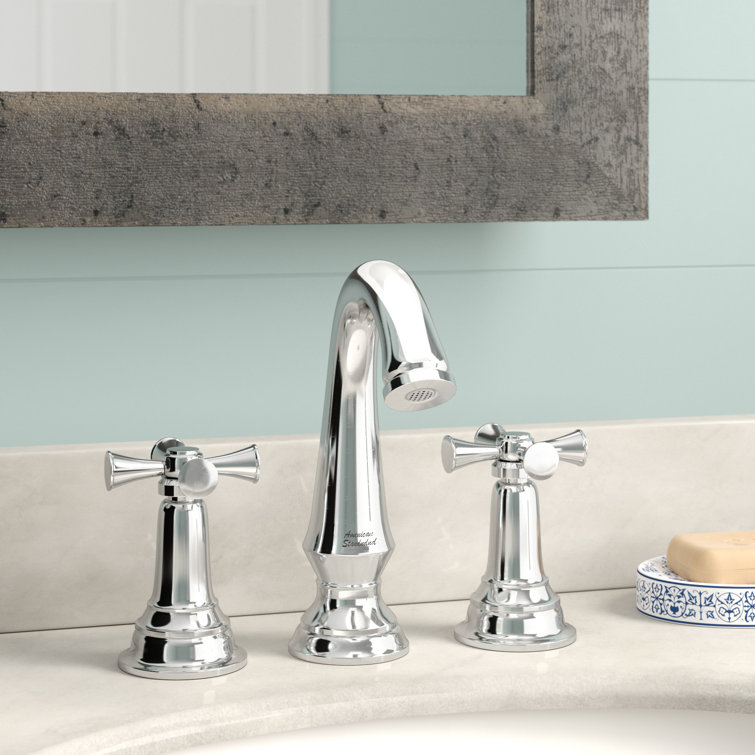 Delancey Polished Chrome 7.75" High 2-Handle Modern Bathroom Faucet