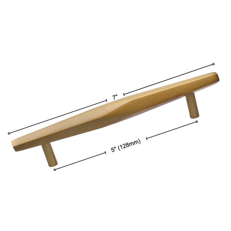 7-Inch Satin Gold Brushed Modern Industrial Bar Pull