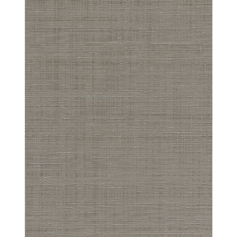Dark Gray Spun Silk Removable Washable Wallpaper