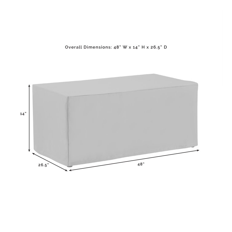 Gray Heavy-Duty Vinyl Outdoor Rectangular Table Cover