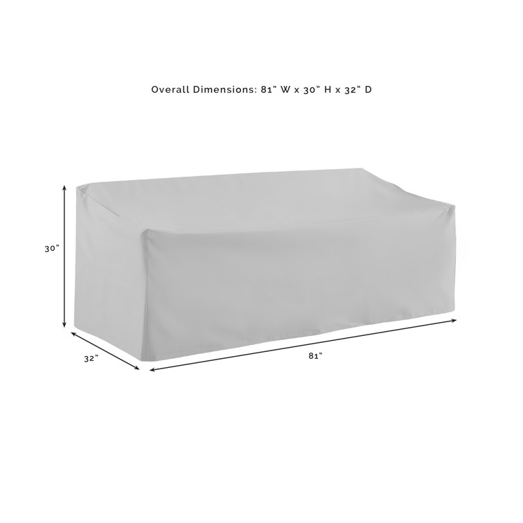 Tan Heavy-Duty Vinyl Outdoor Patio Sofa Cover