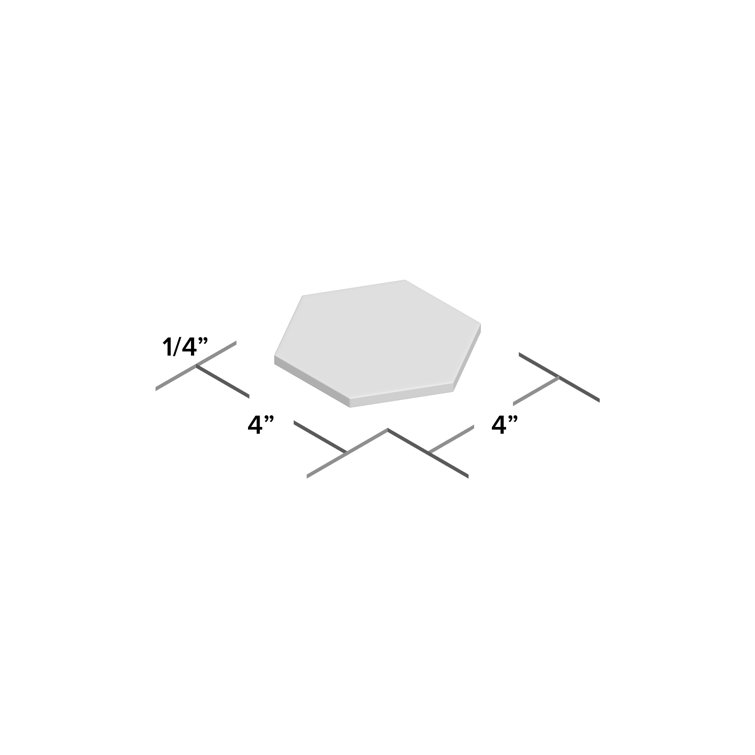 Gray Black Hexagon Matte Porcelain Mosaic Tile Sheet