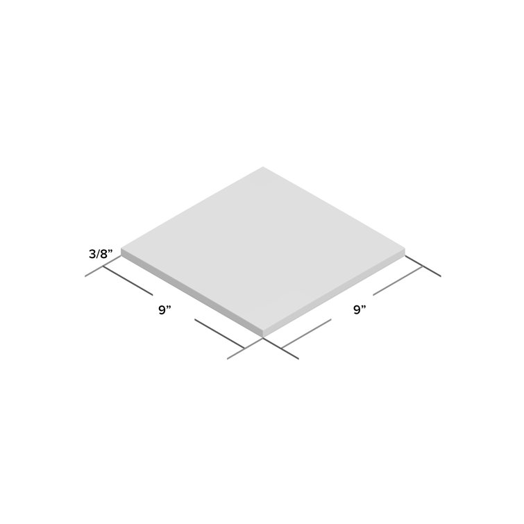 Anabella 9" x 9" Black and White Porcelain Patterned Tile